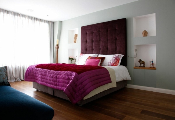 Bedroom wall design - wall decoration behind the bed