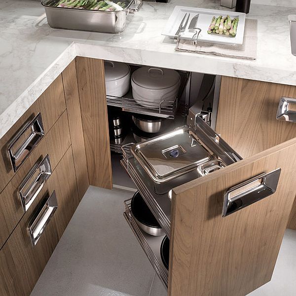 Kitchen furniture made of walnut wood - oak collection