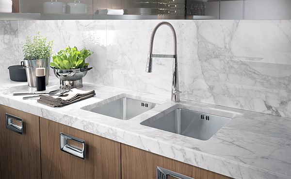 Kitchen furniture made of walnut wood - oak collection