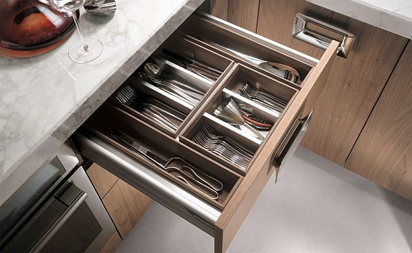 Kitchen furniture made of walnut wood - oak collection