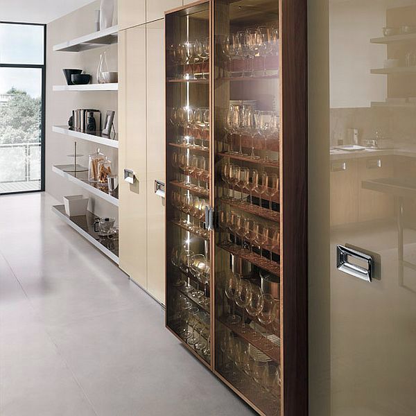 Kitchen furniture made of walnut wood - oak collection