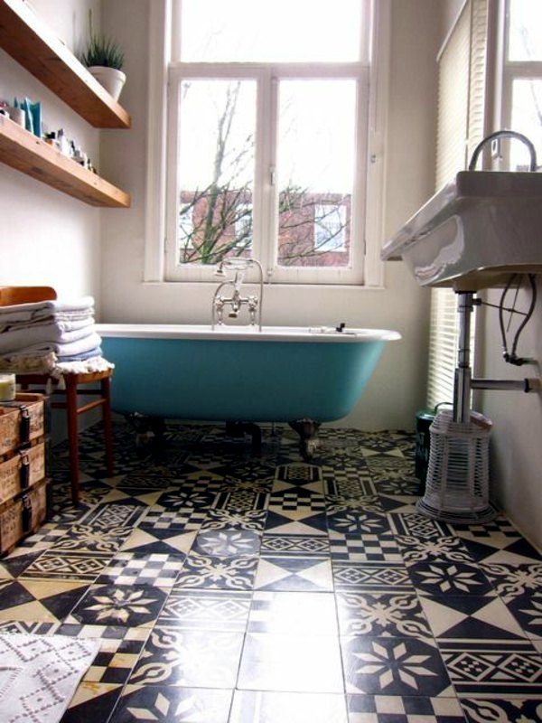 Small bathroom tile - bright tiles make your bathroom appear larger