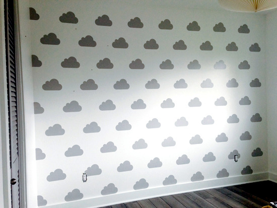 Stencilling wallpaper way