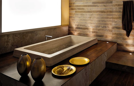Modern Bathtubs Made of wood and stone Modern Bathtubs Made of wood and stone