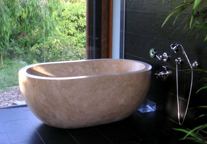 Modern Bathtubs Made of wood and stone Avso