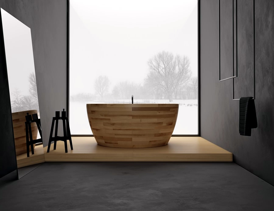 Modern Bathtubs Made of wood and stone Avso