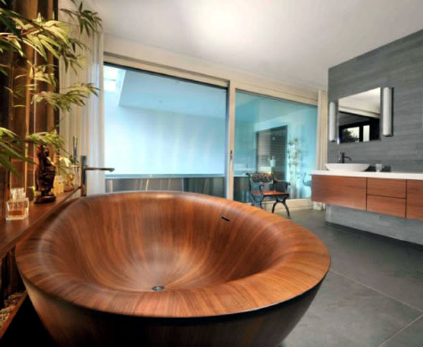 Modern Bathtubs Made of wood and stone Modern Bathtubs Made of wood and stone