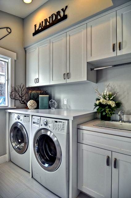 A laundry room with style