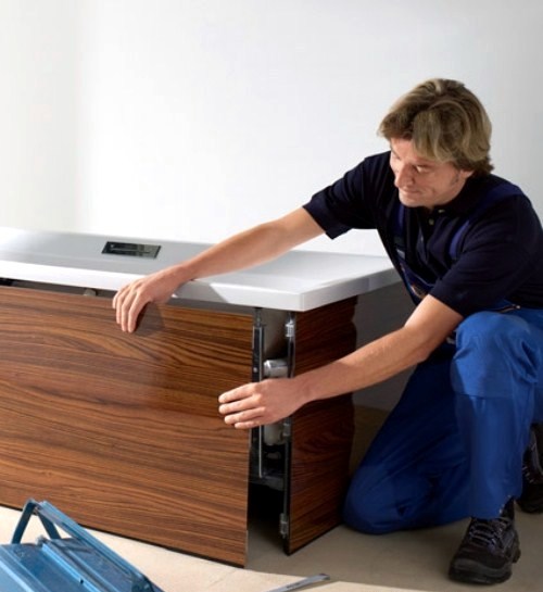 Tub surround in wood look for a beautiful bathroom Tub surround in wood look for a beautiful bathroom