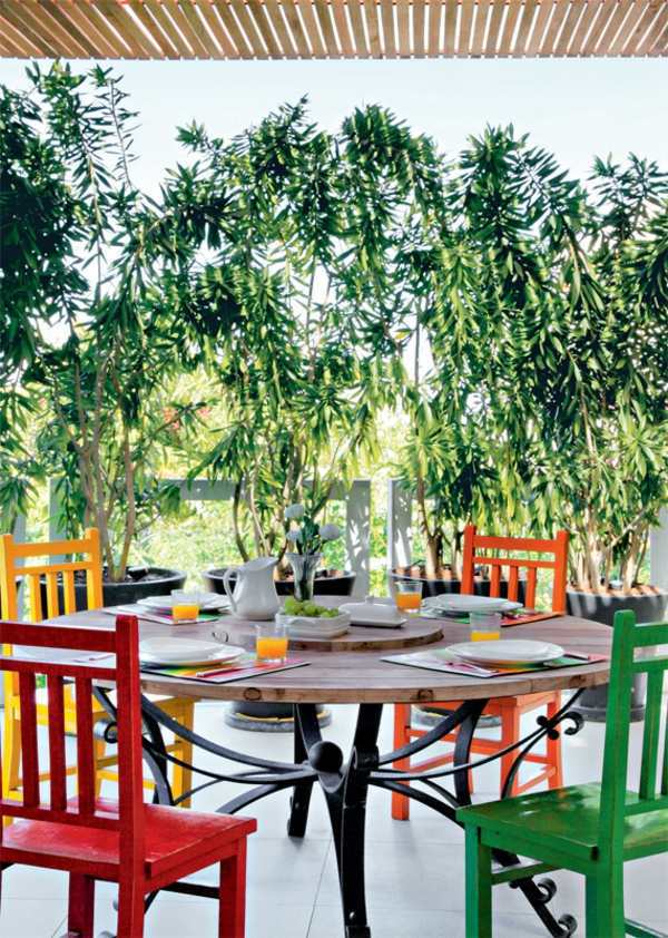 Terrace design modern and colorful Terrace design modern and colorful