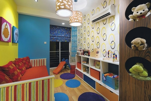 The children's room interior with bright colors refresh