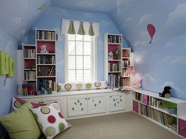 The children's room interior with bright colors refresh