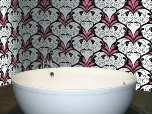 21 unusual ideas wallpaper in the bathroom - stylish and refreshing