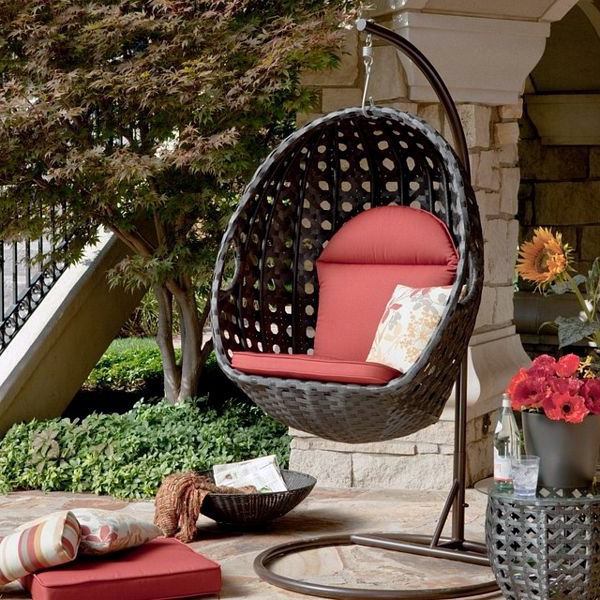 Braided hanging chair - a stylish mystery of coziness