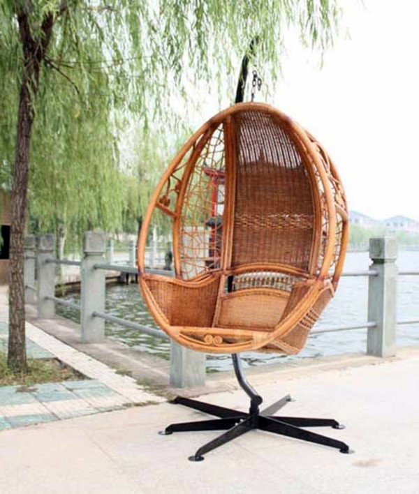 Braided hanging chair - a stylish mystery of coziness