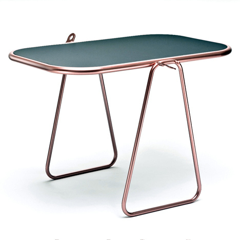 Designer collection of chic folding garden furniture and lamps