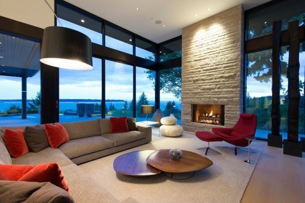Moderne Architektur - Multi-level residence with stunning views of Vancouver