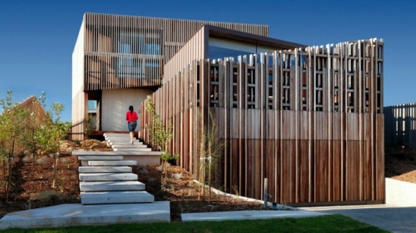 Architektur - Modern residence with interior design from wood offers inviting lushness Architektur - Modern residence with interior design from wood offers inviting lushness