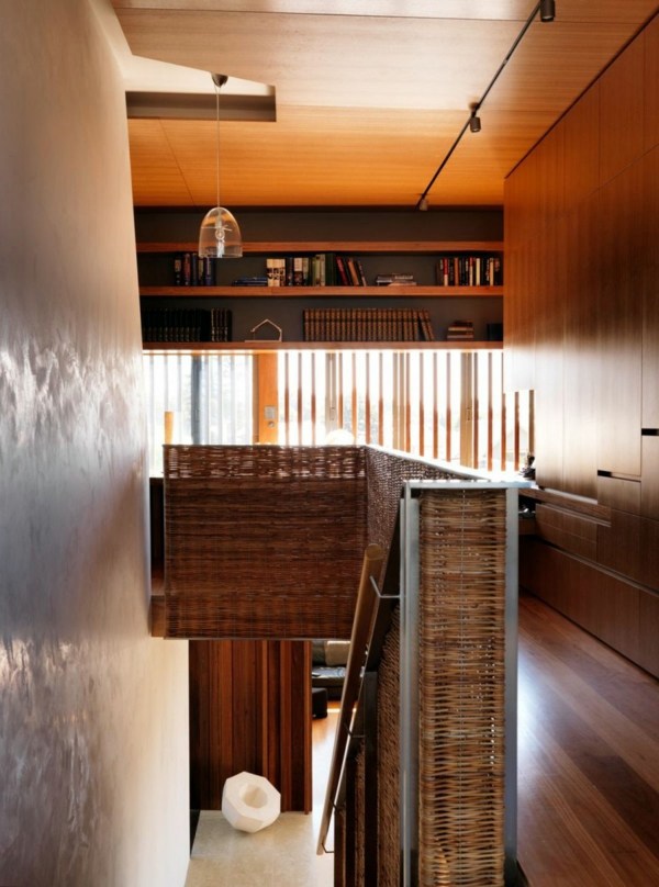 Modern residence with interior design from wood offers inviting lushness