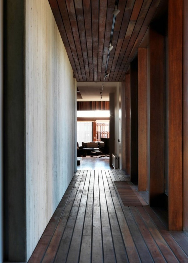 Modern residence with interior design from wood offers inviting lushness