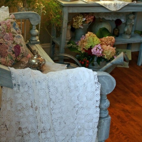 Vintage fresh garden room - shabby elegance and natural beautiful ambience