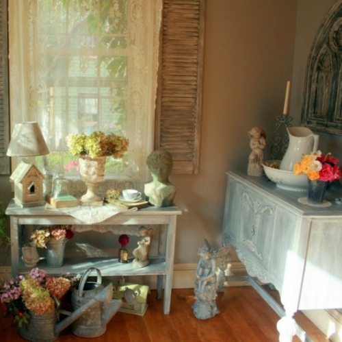 Vintage fresh garden room - shabby elegance and natural beautiful ambience