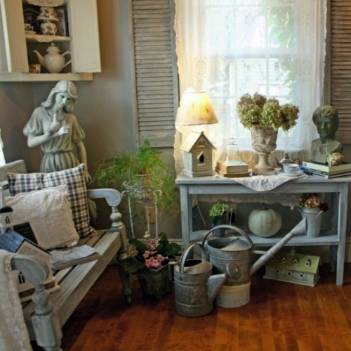 Vintage fresh garden room - shabby elegance and natural beautiful ambience