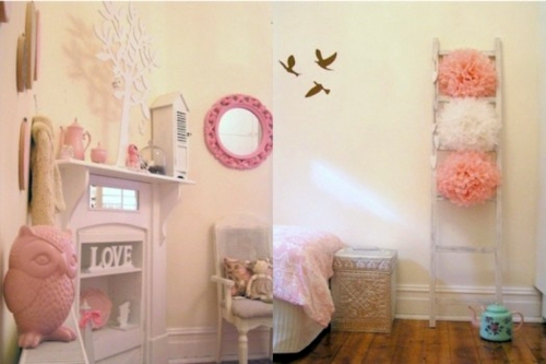 Girls bedroom in Shabby Chic style