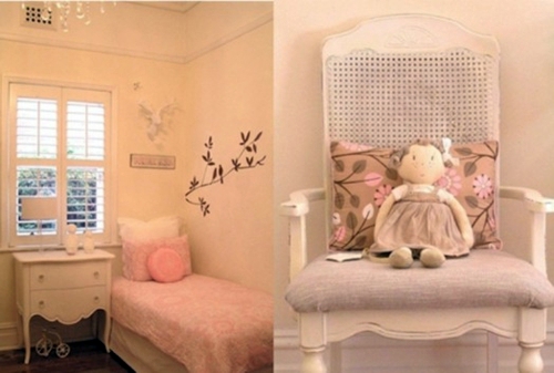 Girls bedroom in Shabby Chic style