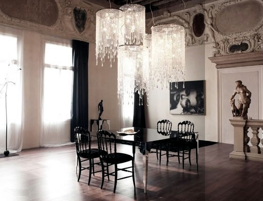 Luxury black white dining room furniture