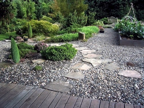 Front garden design with gravel - you want to give a striking front yard?