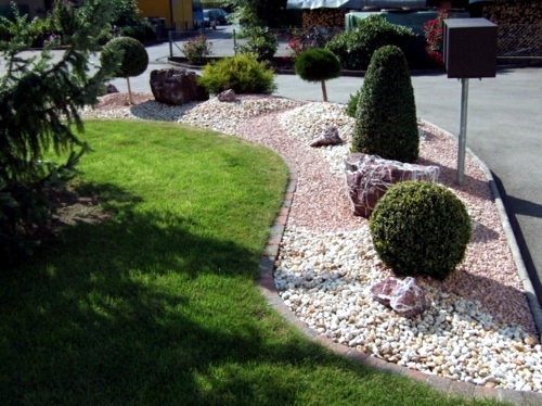 Front garden design with gravel - you want to give a striking front yard?