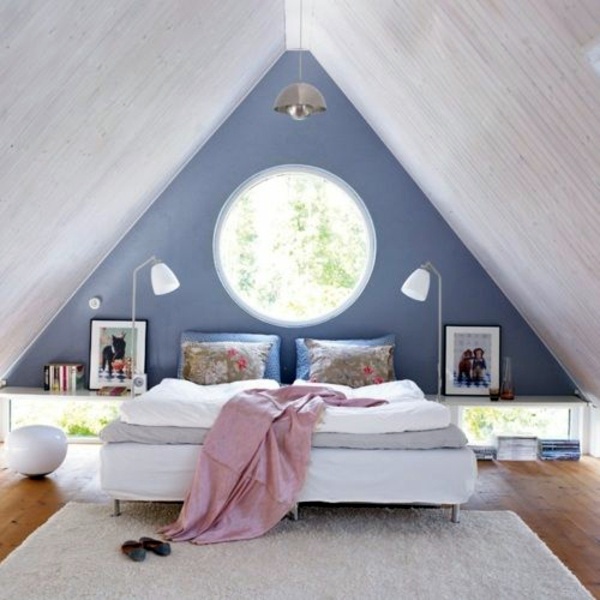 Triangular windows darken - window blinds or window films apply