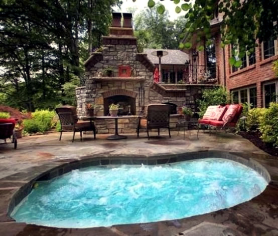 Jacuzzi in the garden | Interior Design Ideas | AVSO.ORG