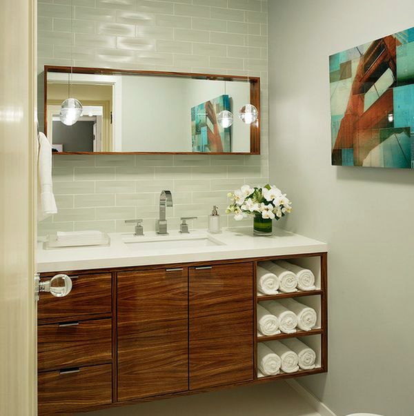 Original décor ideas in the bathroom - how to keep your towels with style