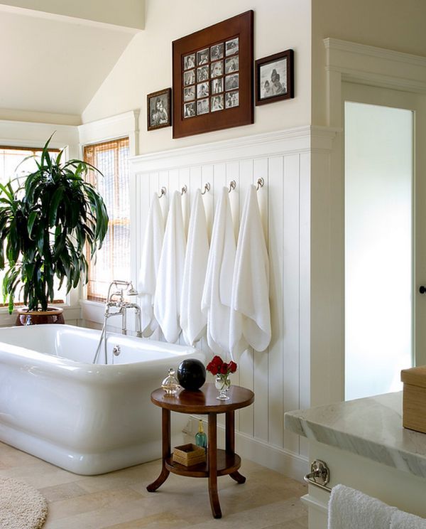 Original décor ideas in the bathroom - how to keep your towels with style