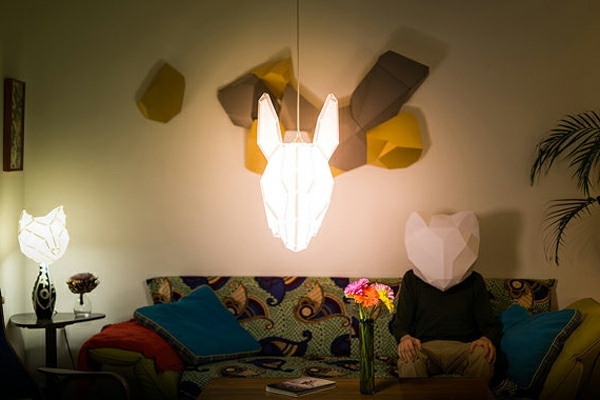 Original lampshade design in animal form