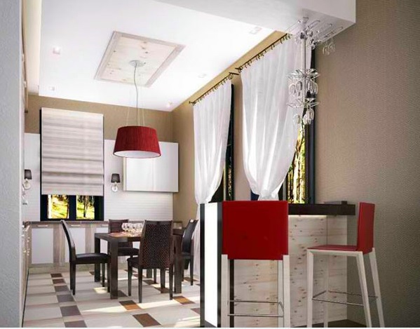 15 gorgeous dining room in red, white and black
