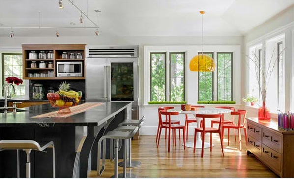 15 gorgeous dining room in red, white and black