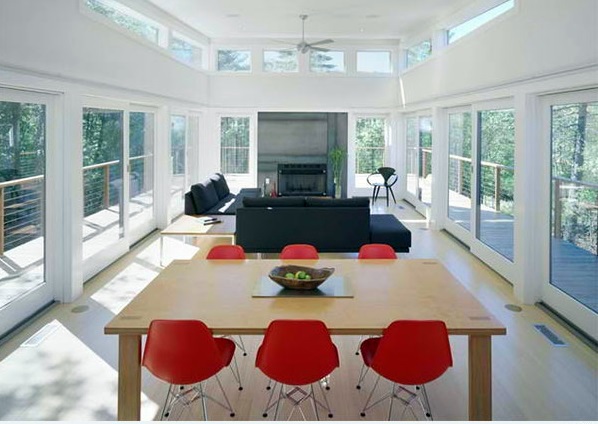 15 gorgeous dining room in red, white and black