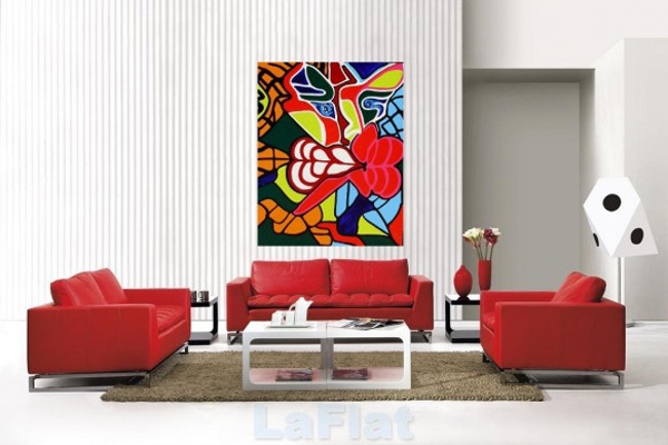 Modern red means - enjoy an energetic atmosphere