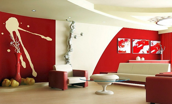 Modern red means - enjoy an energetic atmosphere