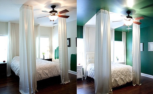 Wall colors in the bedroom, jump immediately apparent