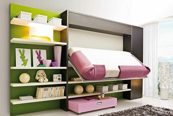 Wall Cabinet With Folding Bed Living Ideas For Practical Wall