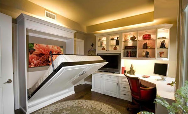 Wall Cabinet With Folding Bed Living Ideas For Practical Wall
