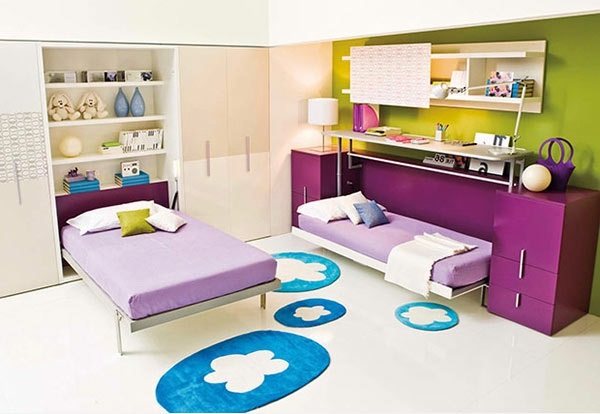 Wall cabinet with folding bed - living ideas for practical wall beds