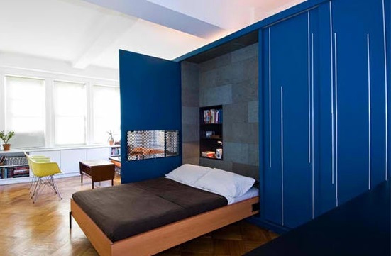 Wall cabinet with folding bed - living ideas for practical wall beds