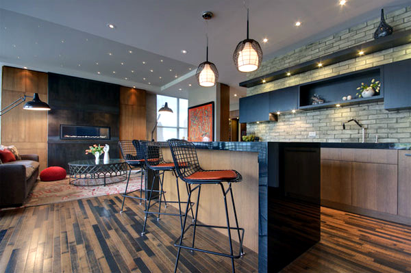 Black kitchen furniture and fancy details for your inspiration