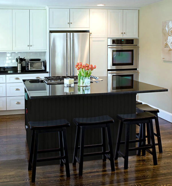 Black kitchen furniture and fancy details for your inspiration