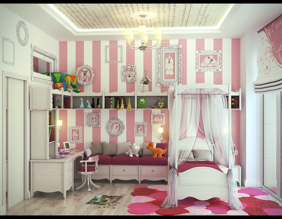 Complete Nursery Furniture A Girl S Room In Pink And White